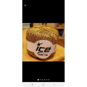 X2 Metallic Paillette Gold Ice Yarn pail